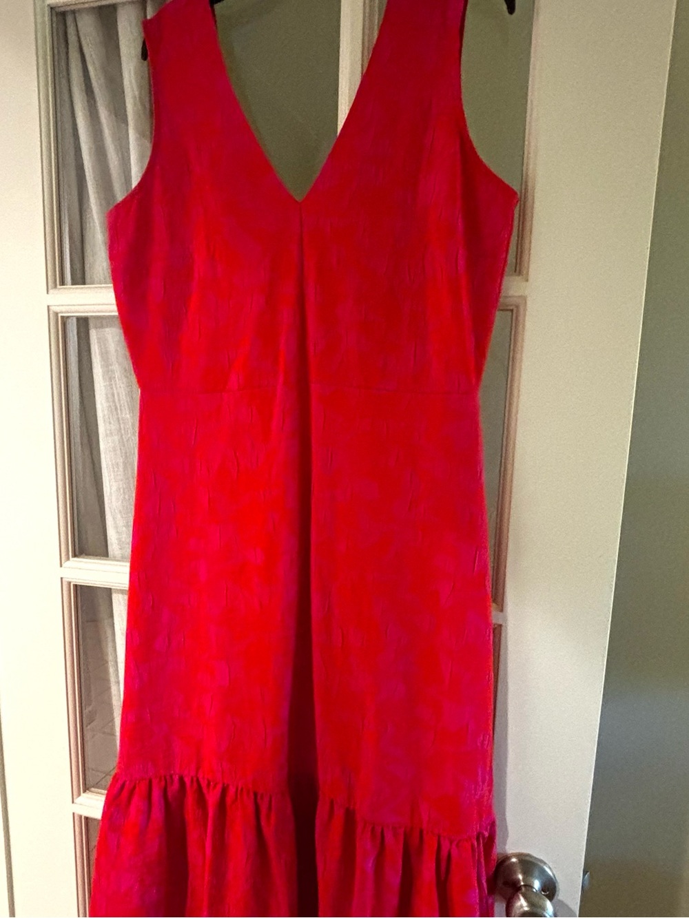 SAINT + SOFIA Hot Pink Patterned Dress